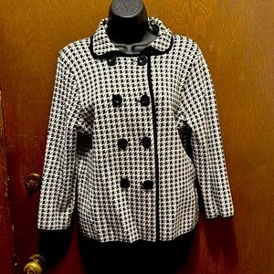 Willi Smith houndstooth double breasted sweater